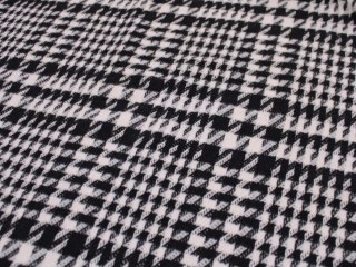 Tkanina PŁASZCZOWA PEPITKA DUŻA czarno-biała