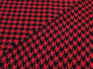 Tkanina PŁASZCZOWA PEPITKA czerwona-czarna