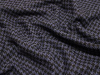 Tkanina elanowełna TWEED PEPITKO GRANAT CZARNE