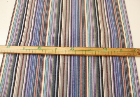 Tkanina LEŻAKOWA płótno paski gęste kolorowe szer. 42 cm Tkanina LEŻAKOWA płótno paski gęste kolorowe szer. 42 cm