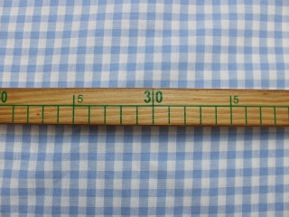 BAWEŁNA W KRATKĘ NIEBIESKO BIAŁA 0,5 CM