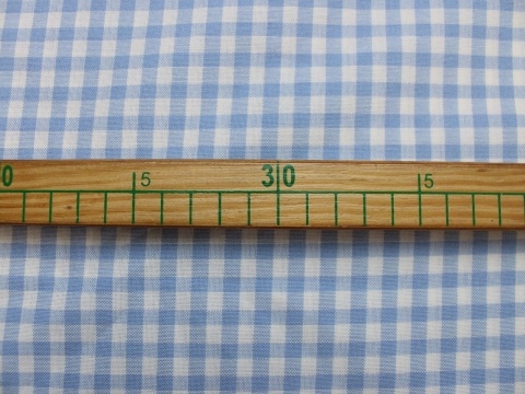 Bawełna w kratkę niebiesko-biała 0,5 cm