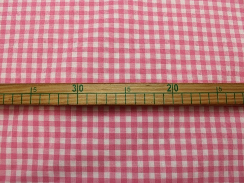 Bawełna w kratkę różowo-biała 0,5 cm