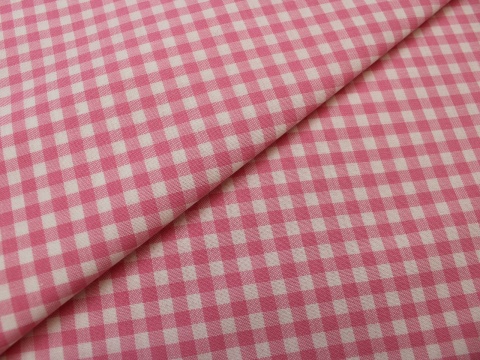 Bawełna w kratkę różowo-biała 0,5 cm