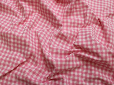 Bawełna w kratkę różowo-biała 0,5 cm