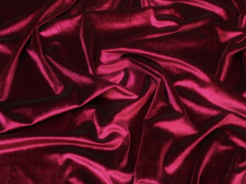 Dzianina welurowa na sukienki kuba welur bordowa