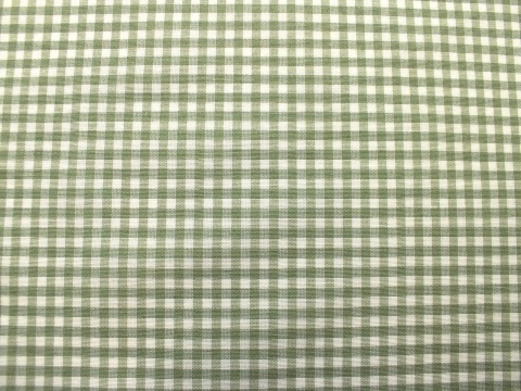 tkanina w krateczkę z bawełną kratka biała szałwia szer. 280