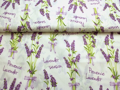 MATERIAŁ BAWEŁNA LAWENDA NA OBRUS POŚCIEL SZER. 160 CM