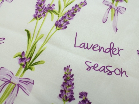 MATERIAŁ BAWEŁNA LAWENDA NA OBRUS POŚCIEL SZER. 160 CM