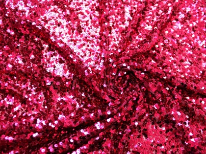 Materiał cekinowy cekiny na tiulu różowe amarant