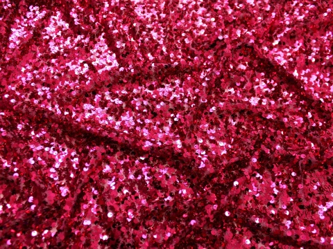 Materiał cekinowy cekiny na tiulu różowe amarant