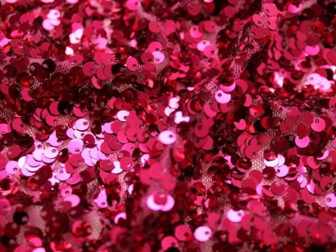 Materiał cekinowy cekiny na tiulu różowe amarant