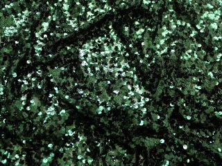 Materiał cekinowy cekiny na tiulu zielone butelka