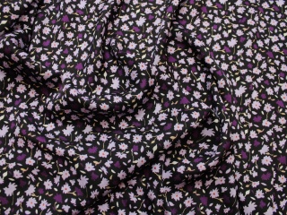 SATYNA WISKOZOWA ŁĄCZKA FIOLET NA CZARNYM