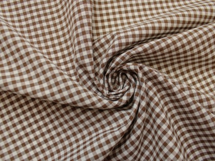 KRATKA Z BAWEŁNĄ BRĄZOWO-BIAŁA szer. 280 cm