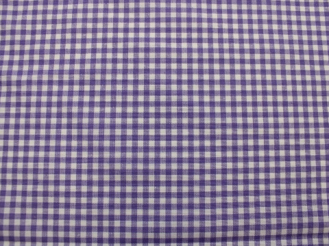 dekoracyjna tkanina w krateczkę z bawełną kratka fioletowo-biała szer. 280