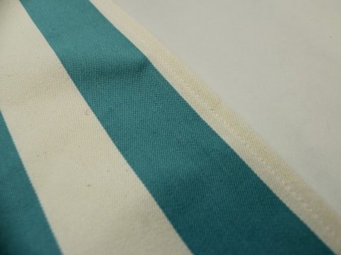 materiał na leżak tkanina leżakowa pasy niebieskie szerokość 44 cm