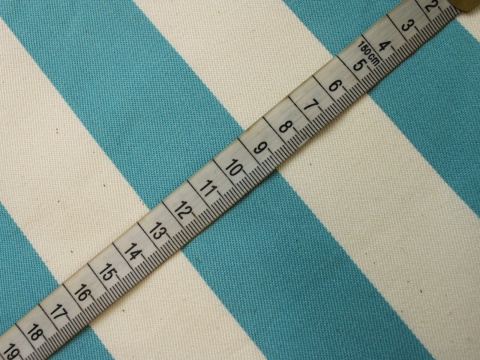 materiał na leżak tkanina leżakowa pasy niebieskie szerokość 44 cm