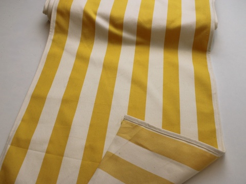 materiał na leżak tkanina leżakowa pasy żółte szerokość 44 cm