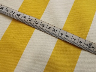 Tkanina na leżak pasy żółte szer. 44 cm