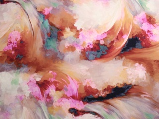 JEDWAB NATURALNY WZÓR MAZY RÓŻ BEŻ