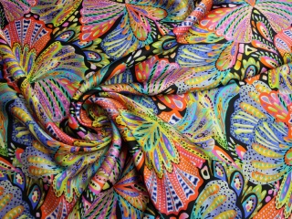 SATYNA JEDWABNA MULTIKOLOR