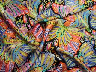 SATYNA JEDWABNA MULTIKOLOR