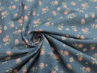 FLANELA BAWEŁNIANA RÓŻOWA ŁĄCZKA NA SZARYM