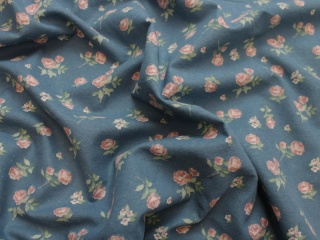 FLANELA BAWEŁNIANA RÓŻOWA ŁĄCZKA NA SZARYM