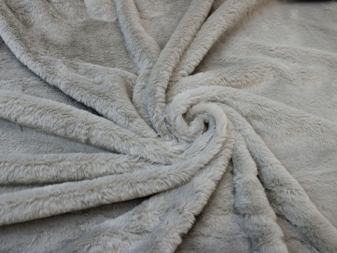 tkanina futerko miś sztuczne futerko jasny popiel szary