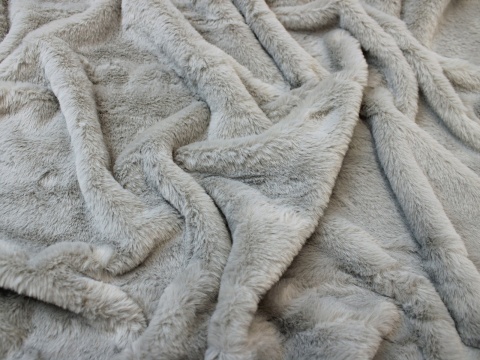 tkanina futerko miś sztuczne futerko jasny popiel szary