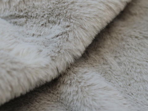 tkanina futerko miś sztuczne futerko jasny popiel szary