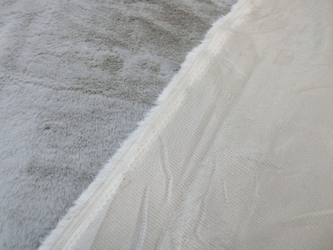 tkanina futerko miś sztuczne futerko jasny popiel szary