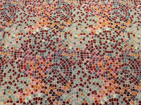 tkanina gobelinowa gobelin wzór geometryczny kolorowa mozaika