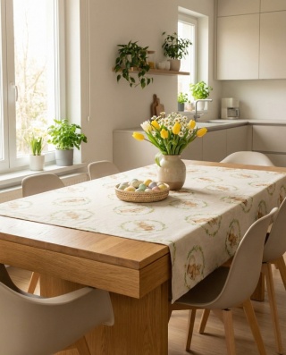 TKANINA WIELKANOCNA LNIANA ZAJĄCZEK