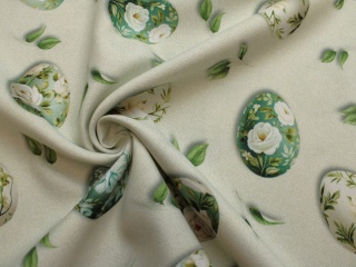 TKANINA WIELKANOCNA PISANKI MIĘTOWE