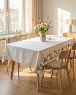 TKANINA WIELKANOCNA PISANKI PASTELOWE