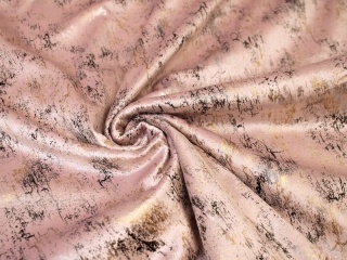 TKANINA DEKORACYJNA MARMUREK RÓŻ-ZŁOTO