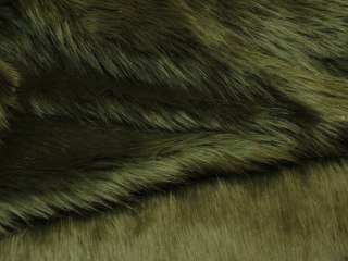 FUTERKO FUTRO SZTUCZNE obszycia narzuty lisek zieleń khaki oliwka 10 cm